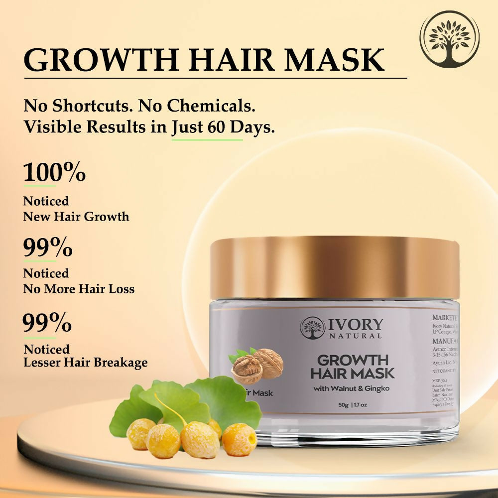 Ivory Natural Growth Hair Mask For Thicker Long And Healthier Hair