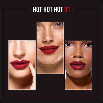 Colorbar Velvet Matte Lipstick Hot Hot Hot- 1.