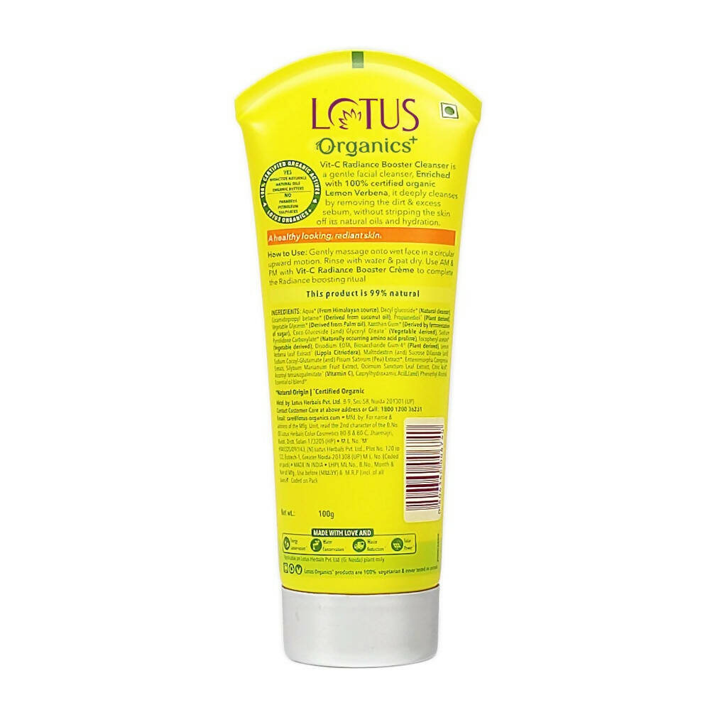 Lotus Organics+ Vit-C Radiance Booster Cleanser - Lemon Verbena