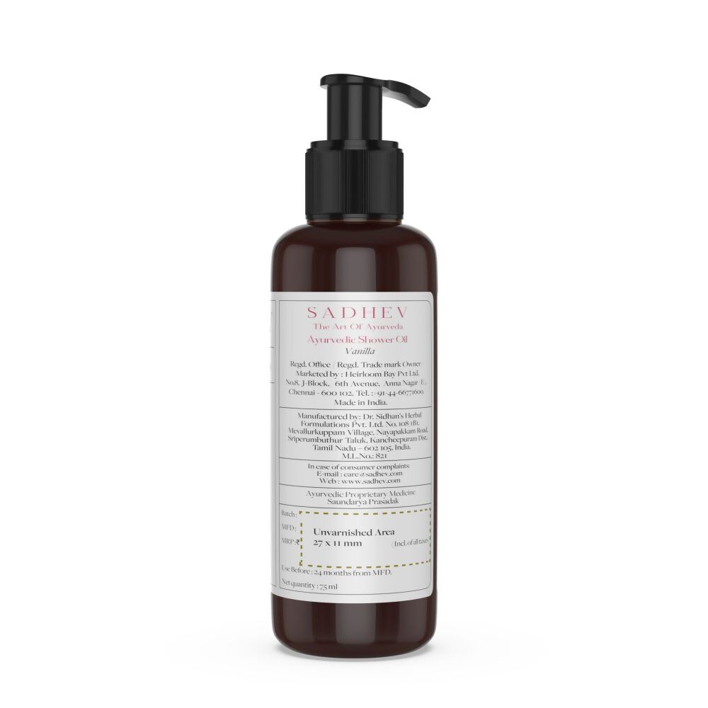 Sadhev Ayurvedic Vanilla Shower Oil