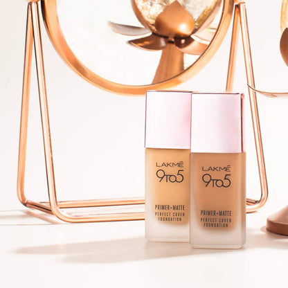 Lakme 9 To 5 Primer + Matte Perfect Cover Foundation N200 Neutral Nude