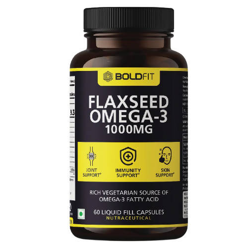 Boldfit Flaxseed Omega-3 1000mg Capsules - usa canada australia