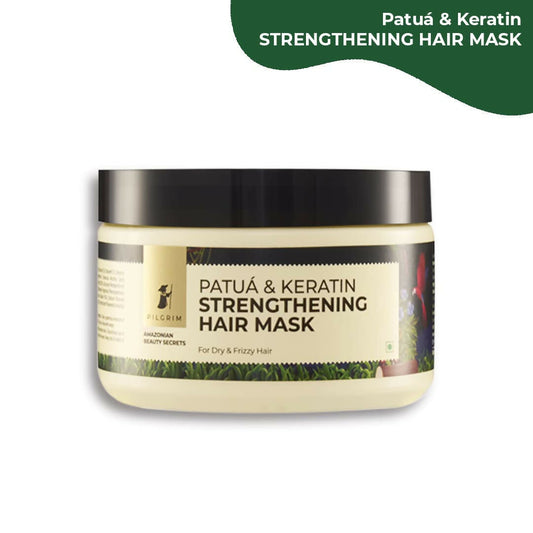 Pilgrim Amazonian Patua & Keratin Strengthening Hair Mask For Dry & Frizzy Hair With Sacha Inchi