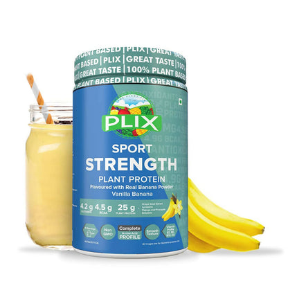 PLIX The Plant Fix Strength Vegan Plant Protein Powder - Vanilla