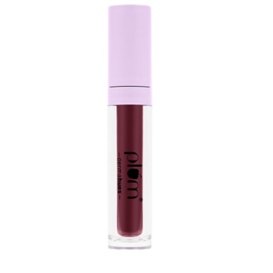 Plum Glassy Glaze Lip Lacquer 3-in-1 Lipstick + Lip Balm + Gloss 12 Sangria Sunset - BUDNE