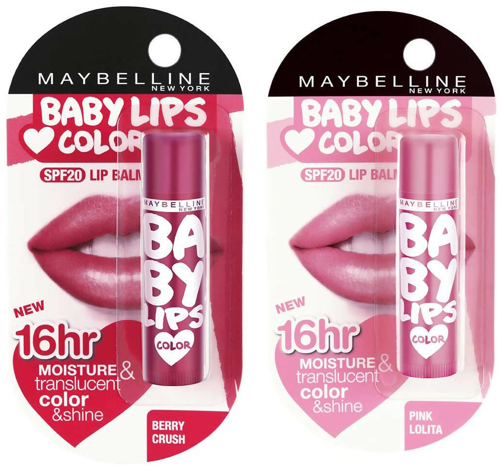 Maybelline New York Baby Lips Lip Balm - Pink Lolita and Berry Crush - BUDNE