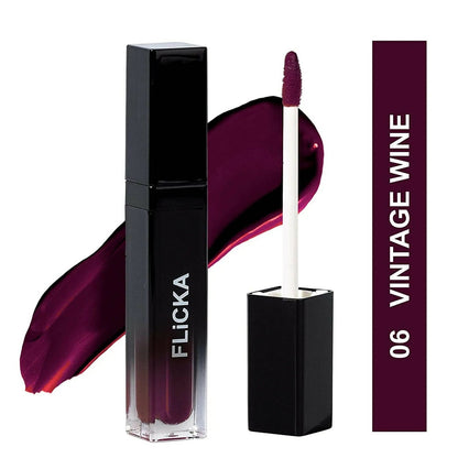 FLiCKA Set and Attack Liquid Matte Lipstick 06 Vintage Wine - Maroon