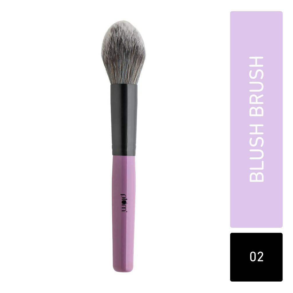 Plum Soft Blend Blush Brush Easy Pick-up 02