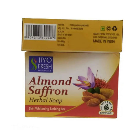 New Shama Jiyo Fresh Almond Saffron Herbal Soap - BUDEN