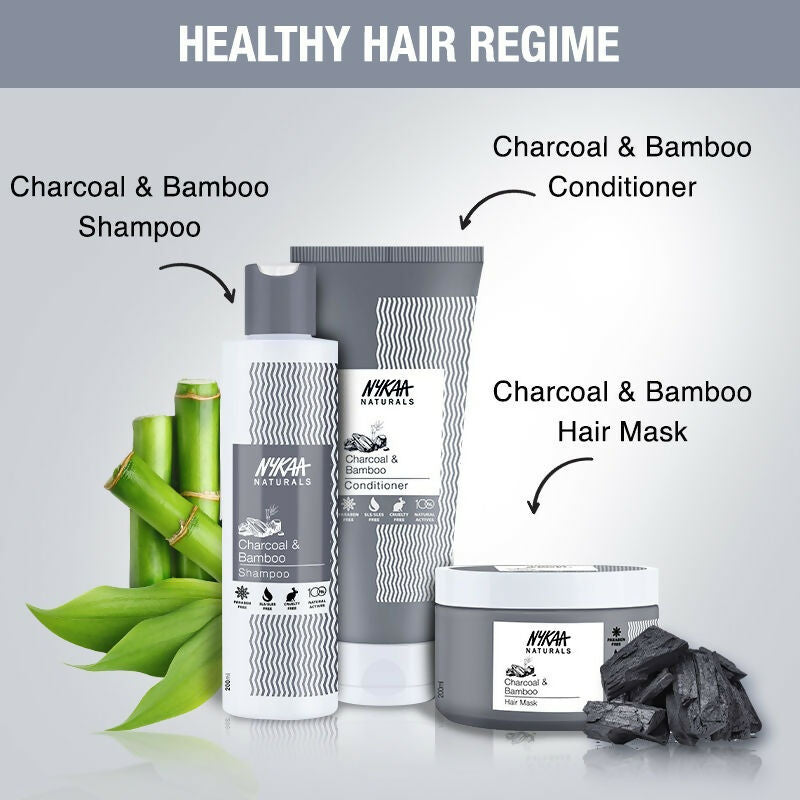 Nykaa Naturals Scalp Purifying -Free Shampoo With Charcoal, Bamboo & Neem