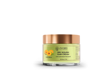 Ivory Natural Dry Frizzy Hair Cream - Detangles Hair, Manages Frizz And Scalp Dryness