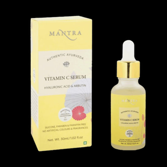 Mantra Herbal Vitamin C Serum With Hyaluronic Acid and Arbutin - BUDNEN