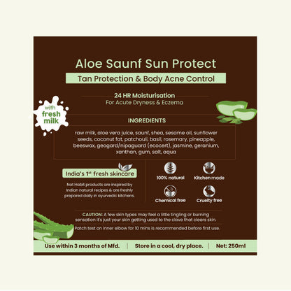 Nat Habit Fresh Aloe Saunf Sun Protect Malai Lotion
