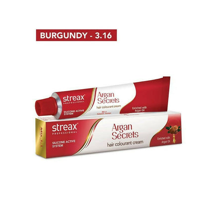 Streax Professional Argan Secrets Hair Colourant Cream - Burgundy 3.16