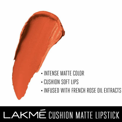 Lakme Cushion Matte Lipstick - Orange Blossom