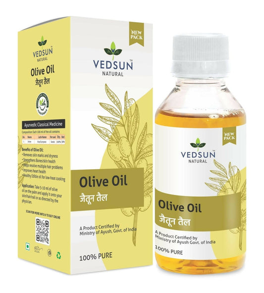 Vedsun Naturals Olive Oil Pure and Organic Massage Oil for Skin & Hair
