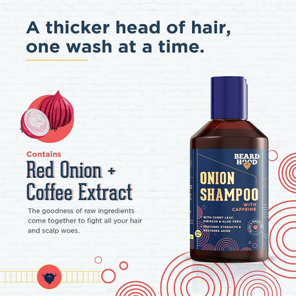 Beardhood Onion Shampoo With Caffeine