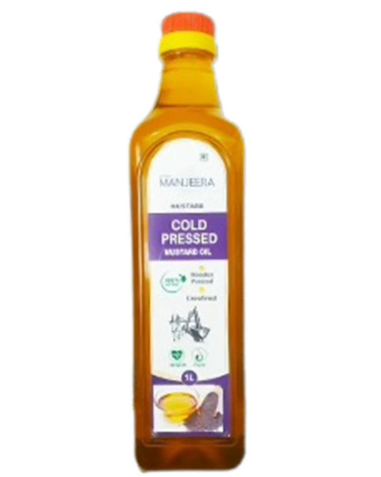 Manjeera Mustard Cold (Wood) Pressed Edible Oil - BUDNE