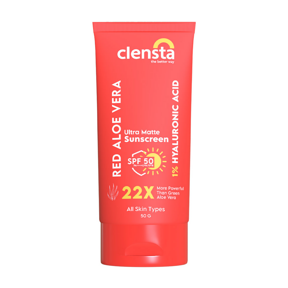 Clensta Red Aloe Vera Ultra Matte Sunscreen SPF 50