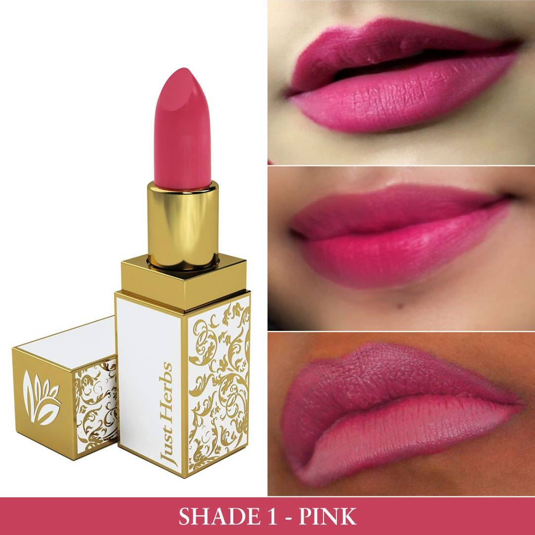 Just Herbs Herb Enriched Ayurvedic Lipstick (Pink, Shade no. 1)