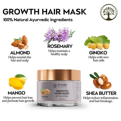 Ivory Natural Growth Hair Mask For Thicker Long And Healthier Hair