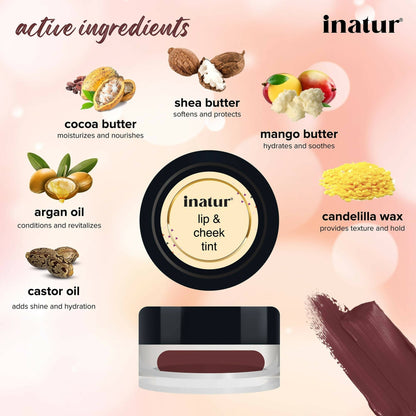 Inatur Lip and Cheek Tint Mocha