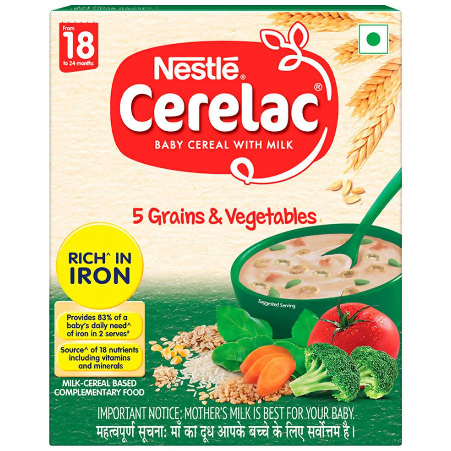 Nestle Cerelac Baby Cereal with Milk, 5 Grains & Vegetables ???? from 18 to 24 Month