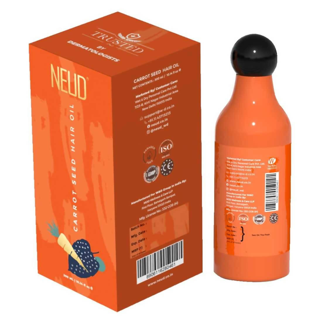 Neud Carrot Seed Hair Oil