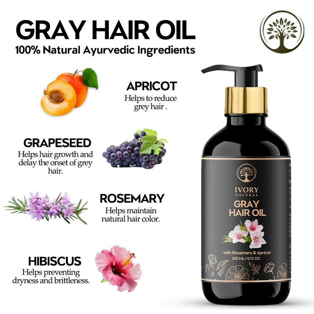 Ivory Natural Gray Oil Restore Natural Black Hair And Shine