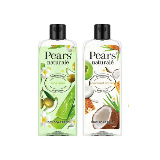 Pears Naturale Nourishing Coconut Water & Detoxifying Aloevera Body Wash Combo - BUDNEN