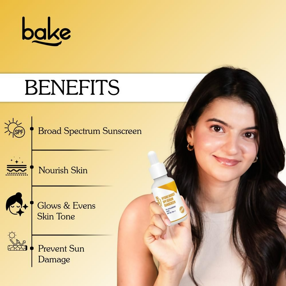 Bake 2% Hyaluronic Acid Hydro Boost Sunscreen Serum Spf 50 Pa+++