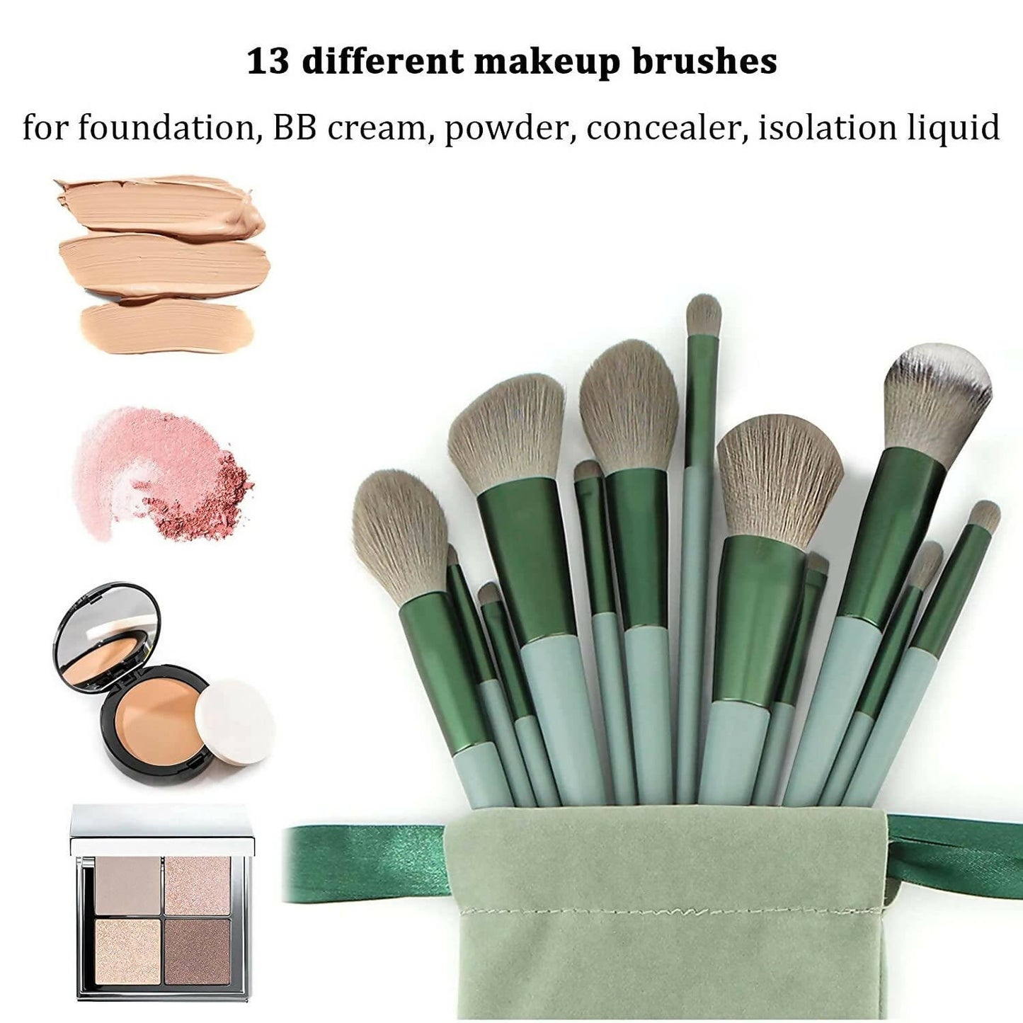 Favon Pack of 13 Professional Makeup Brushes with Free Pouch