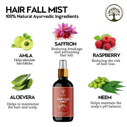 Ivory Natural Hair Mist For Long Hair For Growth Of Hair, Strengthen Follicles, And Restore Shine