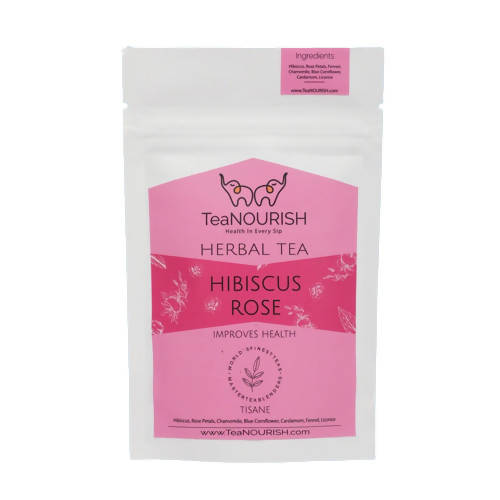 TeaNourish Hibiscus Rose Herbal Tea - BUDNE