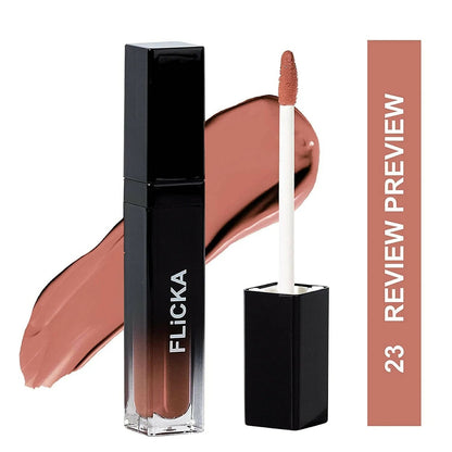 FLiCKA Set and Attack Liquid Matte Lipstick 23 Review Preview - Nude