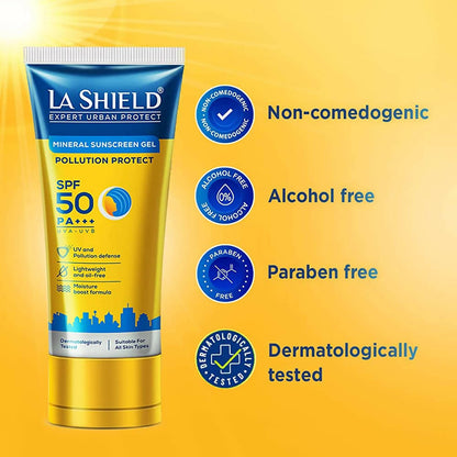 La Shield Pollution Protect Mineral Sunscreen Gel SPF 50