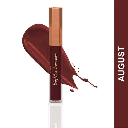 FLiCKA Weightless Impression 08 August - Maroon Matte Finish Liquid Lipstick