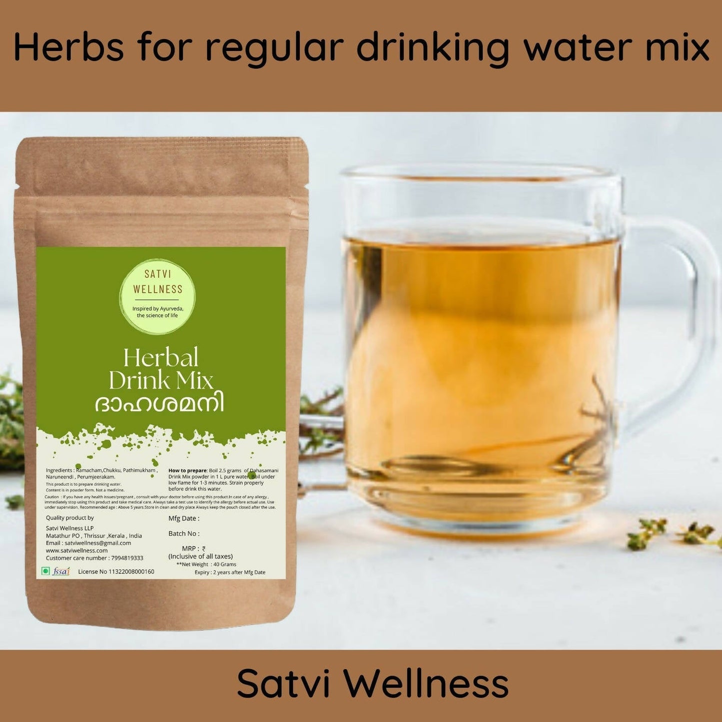 Satvi Wellness Dahasamani | Herbal Drink Mix
