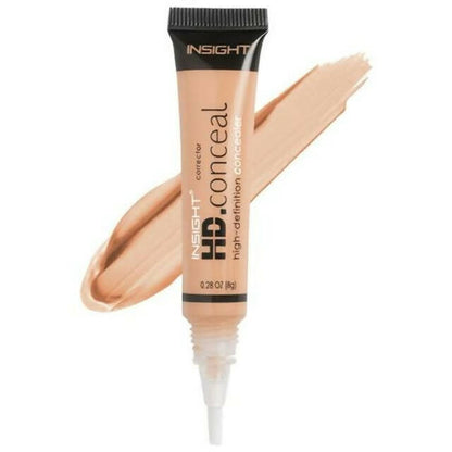 Insight Cosmetics Hd Concealer - Natural Finish, Water-Resistant - Porcelain