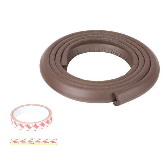 Safe-O-Kid Unique High Density L-Shaped 2 Mtr Long Large 1 Edge Guard Strips - Brown -  USA, Australia, Canada 