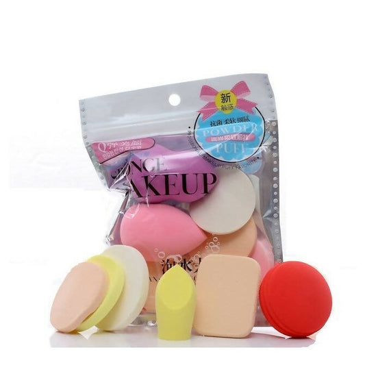 Favon Keli Pack of 6 Different Shaped Makeup Puffs and Sponges for Multiuse - BUDNE