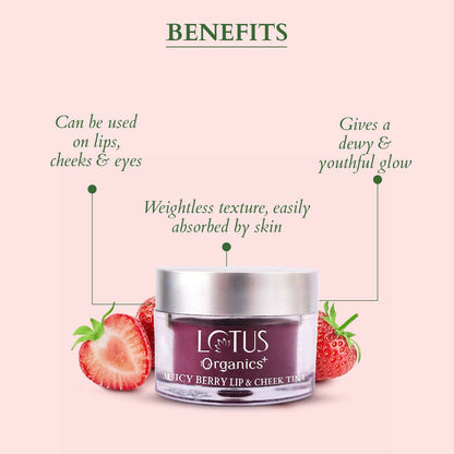 Lotus Organics+ Juicy Berry Lip & Cheek Tint