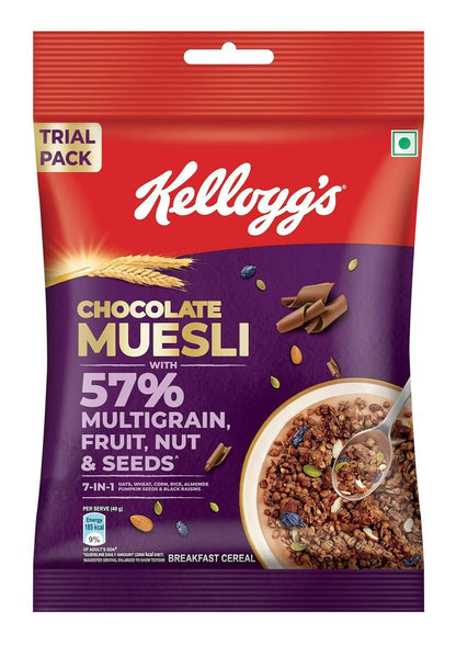 New Kellogg's Chocolate Muesli 57% Multigrain, Fruit, Nut & Seeds