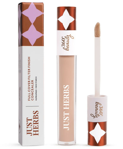 Just Herbs Full Cover Filter Finish Concealer with Kumkumadi & Rice Starch - 06 Beige - BUDNE
