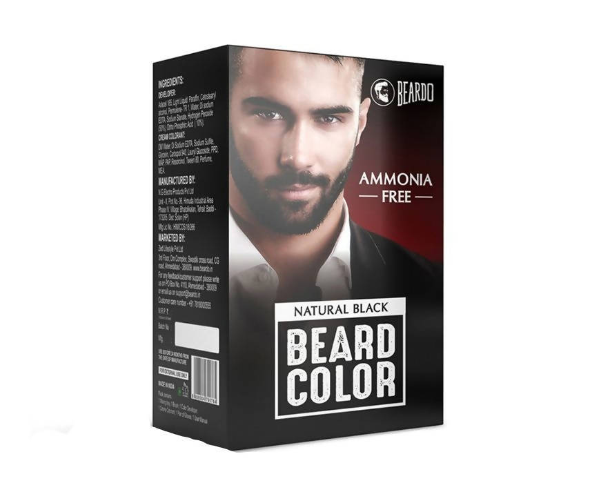 Beardo Beard Color for Men - Natural Black - BUDNE