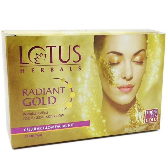 Lotus Herbals Radiant Gold Cellular Glow Facial Kit - BUDNE