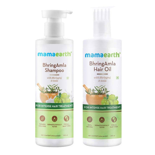 Mamaearth Bhringamla Combo Pack (Hair Oil, Hair Mask, Shampoo & Conditioner)