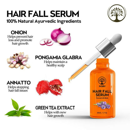 Ivory Natural Hair Fall Serum For Hair Fall & Soothes Scalp, For Men & Women