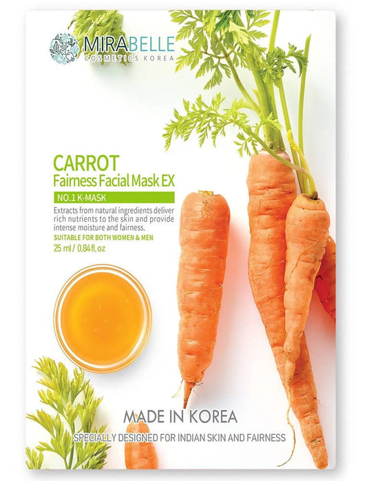 Mirabelle Korea Carrot Fairness Facial Sheet Mask EX - BUDEN