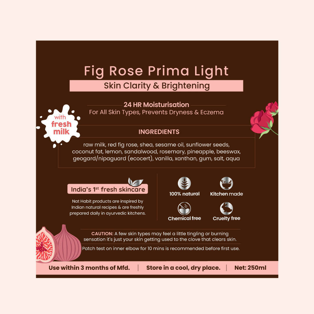 Nat Habit Fresh Fig Rose PrimaLight Malai Lotion